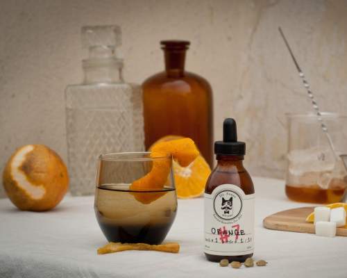 This is a bottle of Dr. Sours Mexican Cocktail Bitter #7 - Orange
