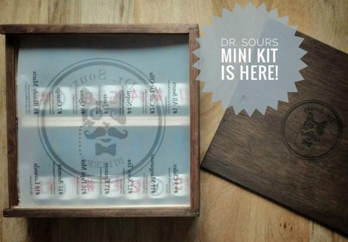 This is a picture of the limited Dr. Sours Mexican Cocktail Bitters Mini Kit