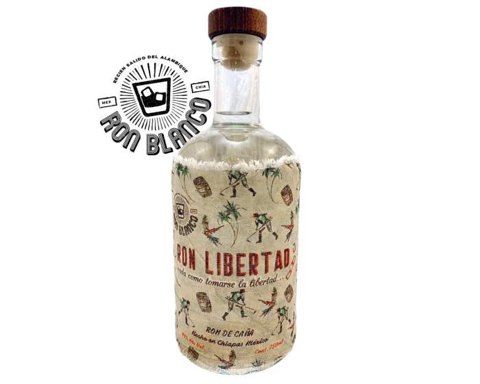 This is a bottle of "Ron Libertad", an exclusive Mexican White Rum, that is distributed in Europe by Dr. Sours