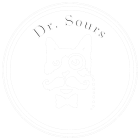 This is the Dr. Sours Logo in white